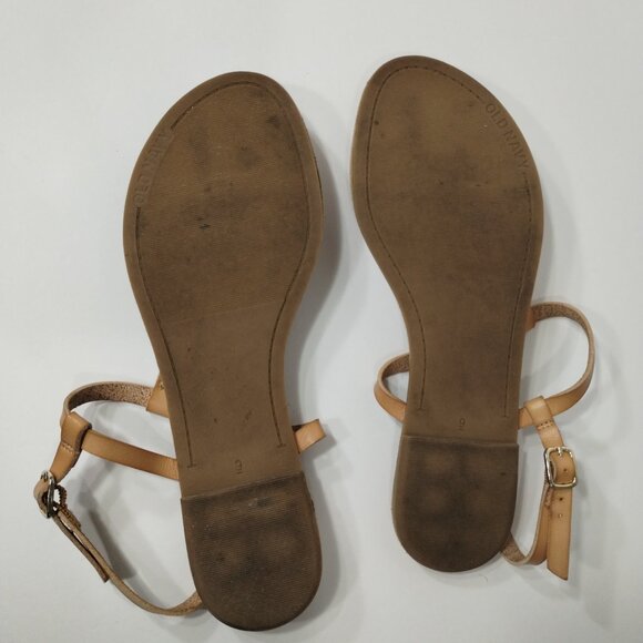 Old Navy Flat Sandals Womens Size 9 Beige Slingback Strap Flip Flop Buckle - Picture 5 of 9